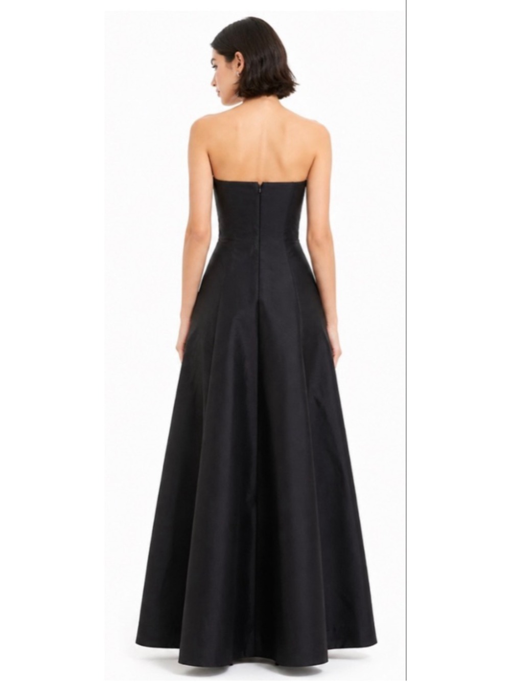 NWOT Lauren Ralph Lauren 100% Silk Black Strapless Dress Size 8 - Picture 4 of 8
